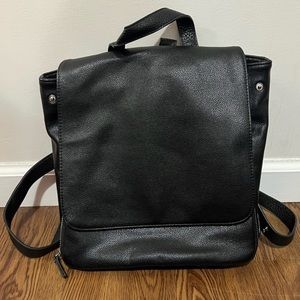 EUC Urban Outfitters Black Faux Leather Backpack